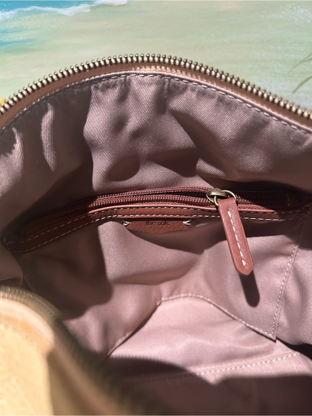 The Sak Los Feliz Pebble Grain Leather Hobo Bag in Buttercream (Soft Yellow) - Picture 13 of 16